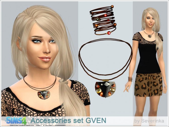 Sims 4 Accessories set GVEN at Sims by Severinka