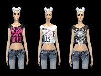 Cool cropped top set by simsoertchen at TSR