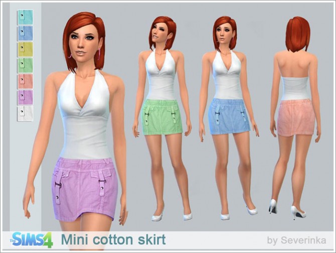 Sims 4 Mini cotton skirt at Sims by Severinka
