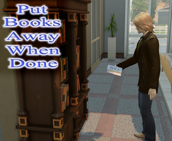 Sims 4 Put Books Away Mod by scumbumbo at Mod The Sims