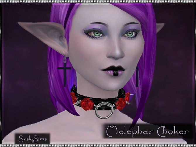 Sims 4 Melephar Choker Re texture at SrslySims