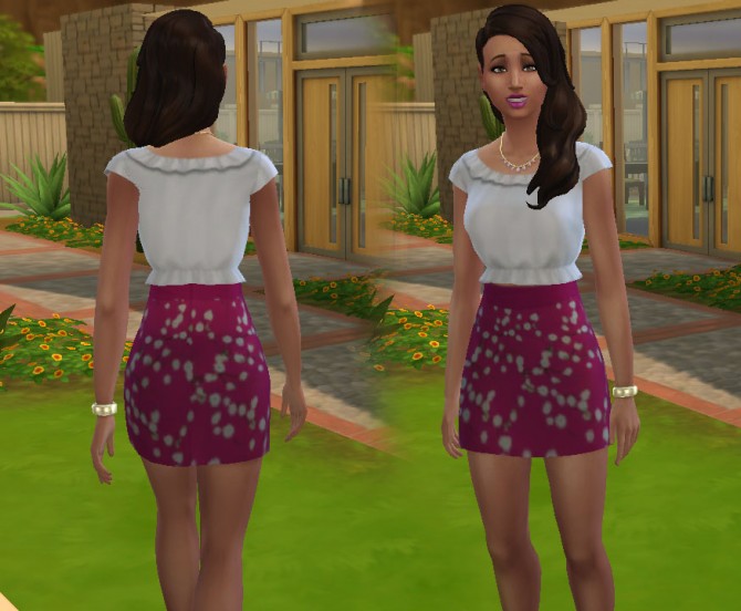 Sims 4 High Waist Skirt by Kiara24 at Mod The Sims