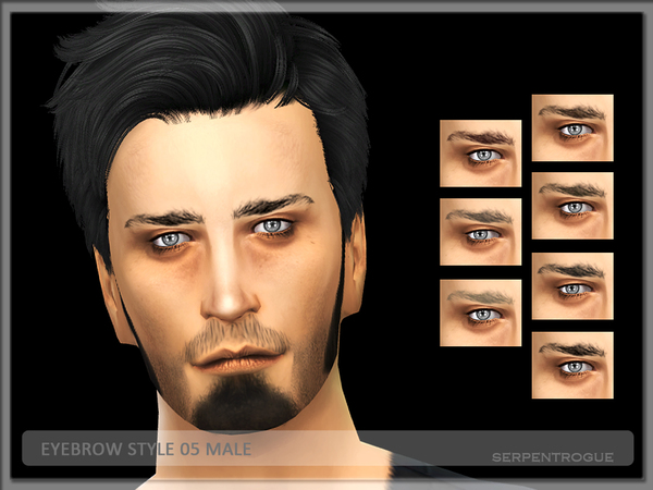 Sims 4 Eyebrow Style 05 Male by Serpentrogue at TSR