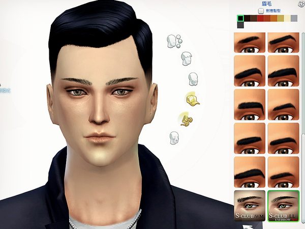 Sims 4 LL Eyebrows M03 by S Club at TSR