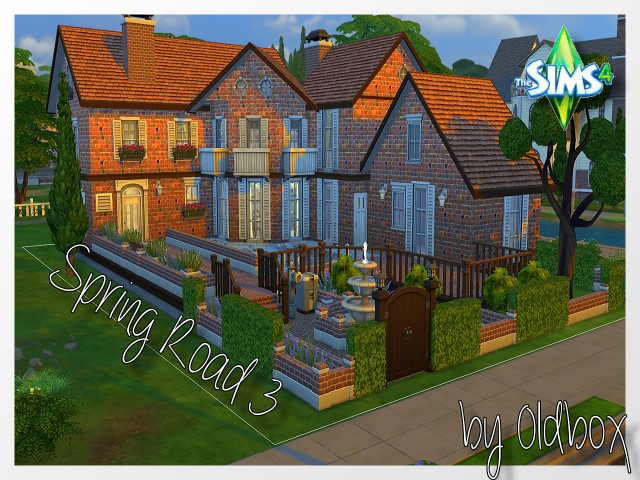 Sims 4 House and walls by Oldbox at All 4 Sims