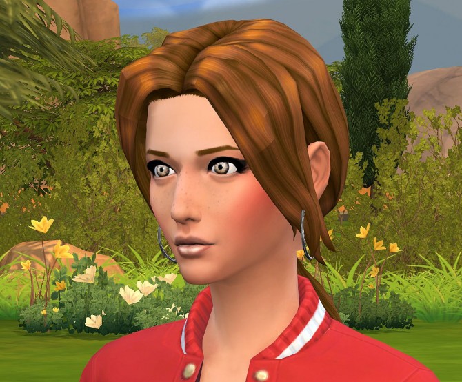 Sims 4 Pony Tail Low parted redone by malicieuse75 at Mod The Sims