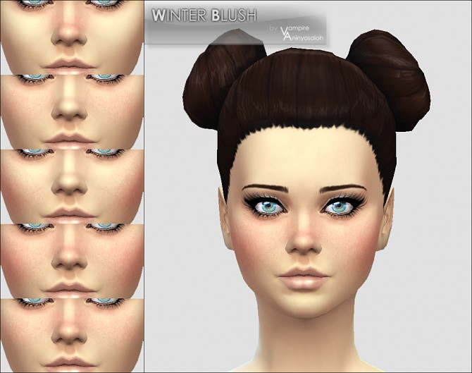 Sims 4 Winter Blush 5 styles by Vampire aninyosaloh at Mod The Sims