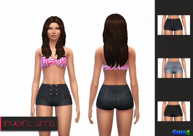 Sims 4 High Waisted Retro Shorts at NyGirl Sims