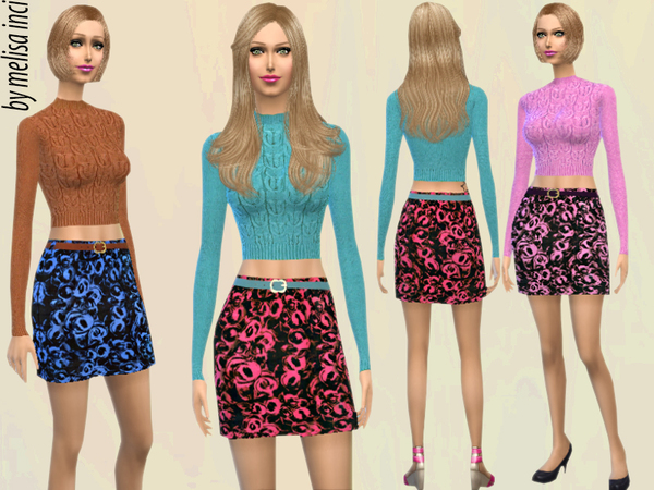Sims 4 Two Piece dress by melisa inci at TSR