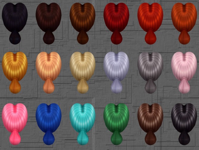 Sims 4 Rachael Hair 18 EA like Colors by Notegain at Mod The Sims