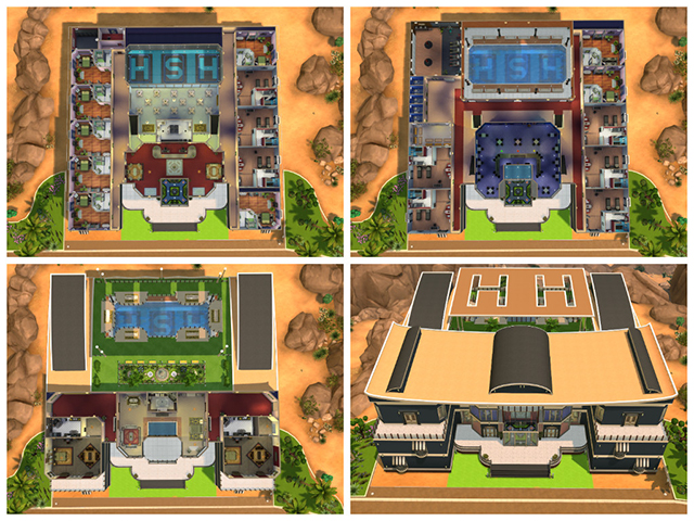 Sims 4 Hilltops Sims Hotel by Sim4fun at Sims Fans