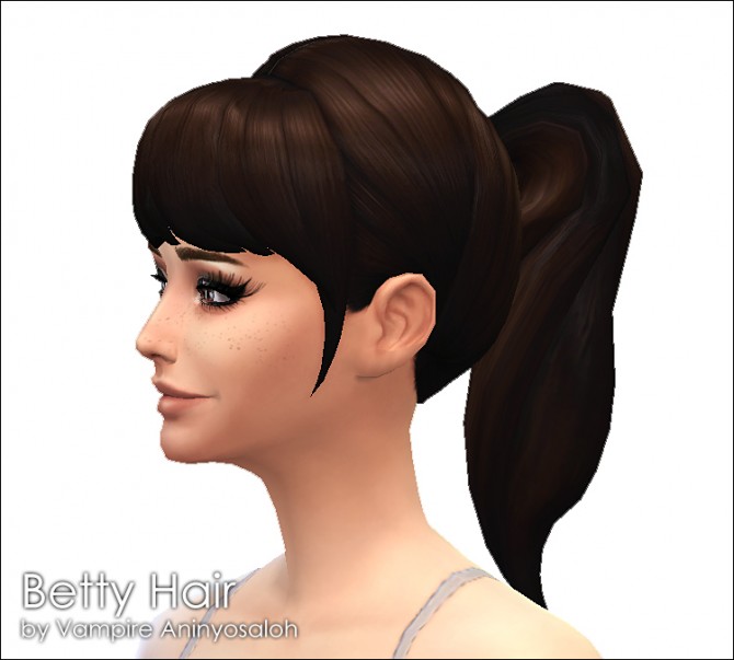 Sims 4 Betty Hair NEW MESH by Vampire aninyosaloh at Mod The Sims