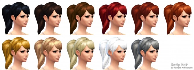 Sims 4 Betty Hair NEW MESH by Vampire aninyosaloh at Mod The Sims