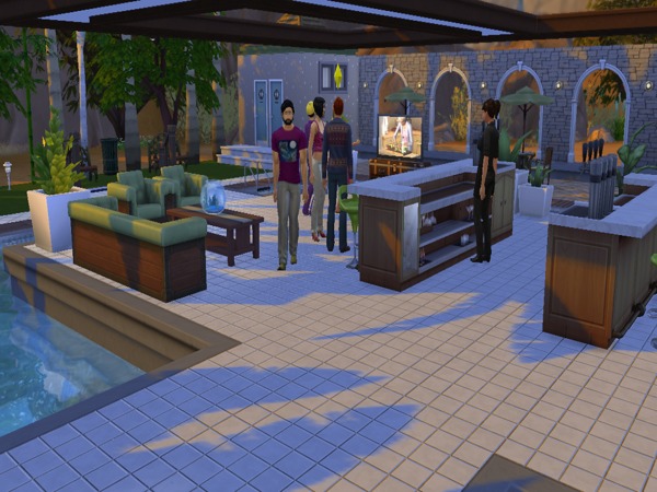 Sims 4 Towns pool n bar by Alexiak123 at TSR