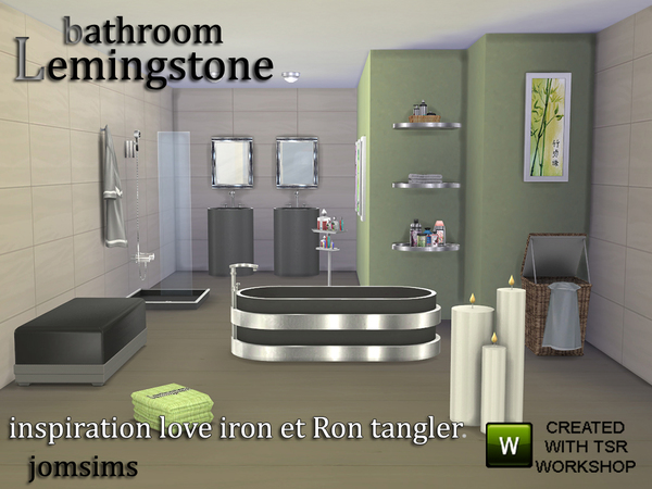 Sims 4 Lemingstone Bathroom by JomSims at TSR
