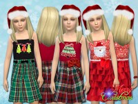 Merry Christmas dress set by Pinkzombiecupcakes at TSR