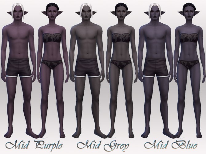 Sims 4 9 Dark Elf Skintones by Notegain at Mod The Sims