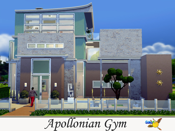 Sims 4 Apollonian Gym by Evi at TSR