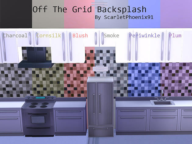 Sims 4 Off The Grid Backsplash at ScarletPhoenix91