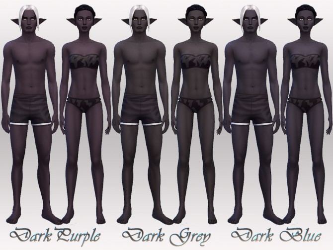 Sims 4 9 Dark Elf Skintones by Notegain at Mod The Sims