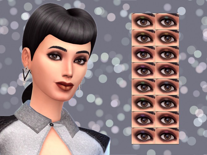 Sims 4 Dark Smokey Glitter Eyeshadow by Notegain at Mod The Sims