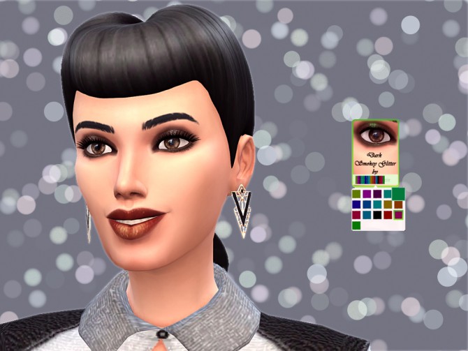 Sims 4 Dark Smokey Glitter Eyeshadow by Notegain at Mod The Sims