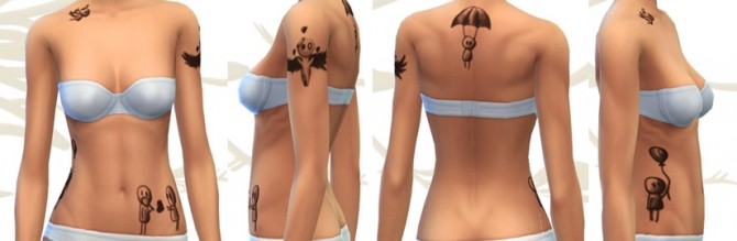 Sims 4 LITTLE CREATURE TATTOO by Fuyaya at Sims Artists