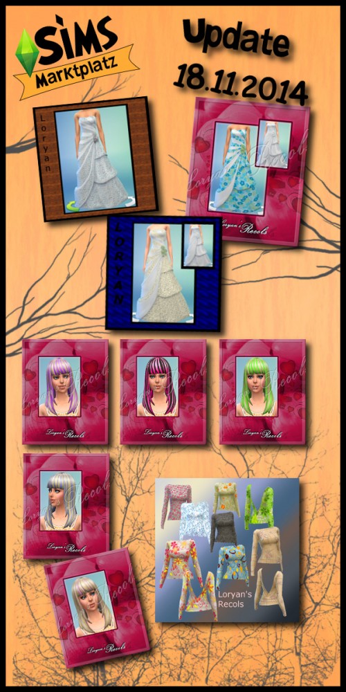 Sims 4 Dresses, hair and pullover recolors at Sims Marktplatz