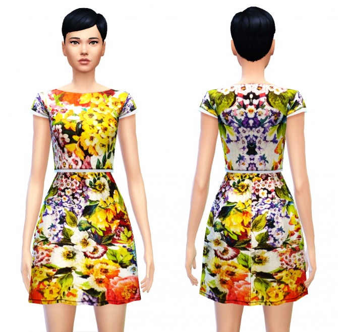 Sims 4 Cropped Top dress at Sim4ny