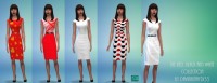 The Red, Black and White dresses by Davinia at Mod The Sims