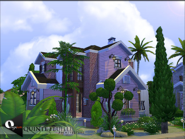 Sims 4 Quinte Feuille house by Onyxium at TSR