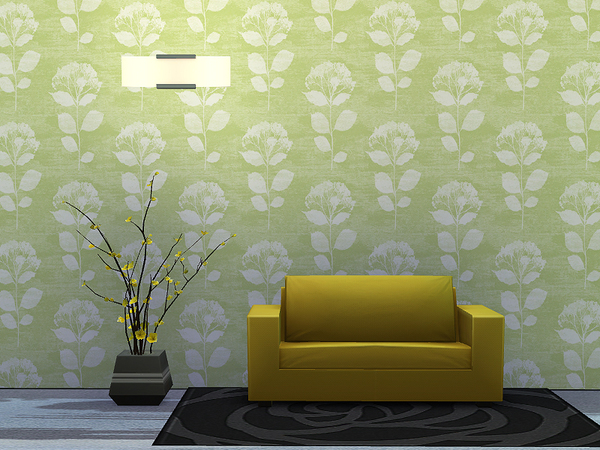 Sims 4 Herbarium Wallpaper by Rirann at TSR