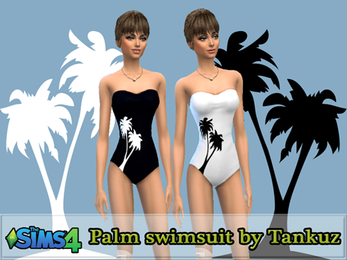 Sims 4 Palm swimsuit by Tankuz at Sims 3 Game