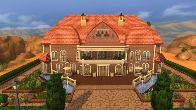 Sims 4 The Royals large Villa with Pool by una at Mod The Sims