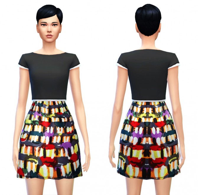 Sims 4 Cropped Top dress at Sim4ny