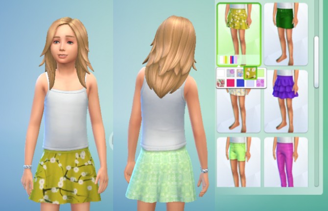 Sims 4 Voluptuous Skirt for Girls by Kiara24 at Mod The Sims