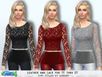 Leather and Lace Top by Simromi at TSR