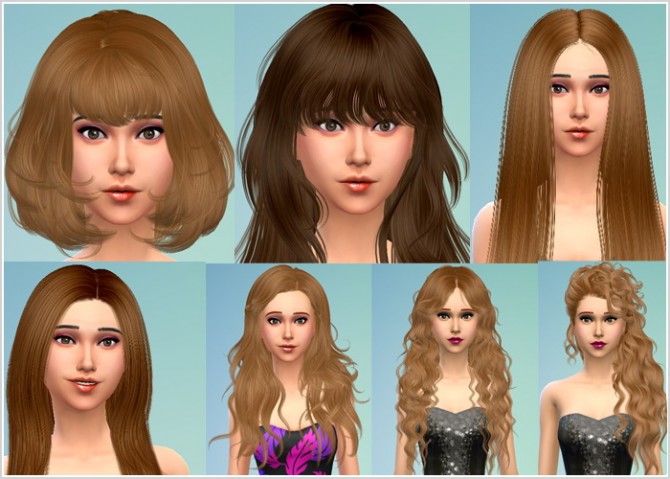 Sims 4 Conversion Hairs 3T4 Set 3 at David Sims