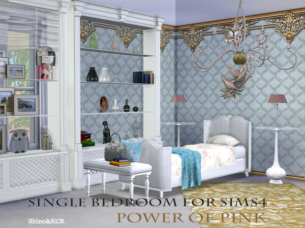 Sims 4 Power of Pink Single Bedroom by ShinoKCR at TSR