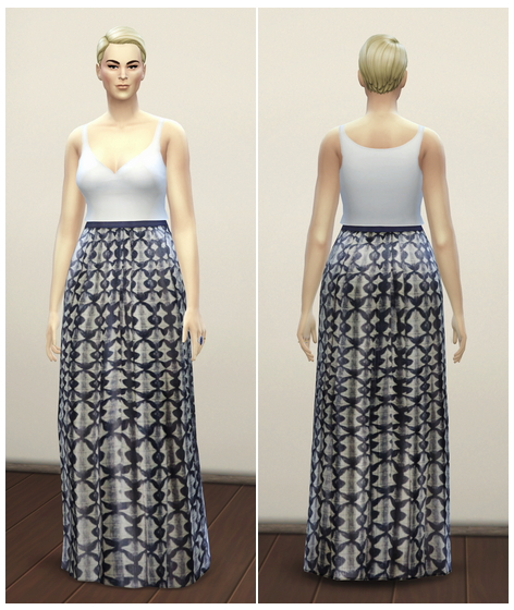 Sims 4 Geometric Print Skirt at Rusty Nail