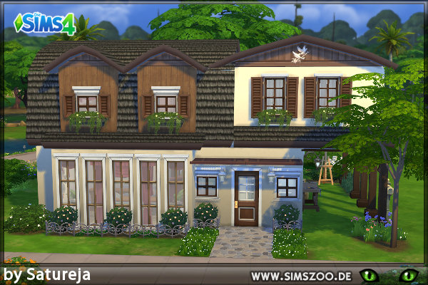 Sims 4 Wild Roses Cottage by Satureja at Blacky’s Sims Zoo