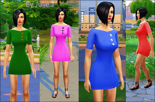 Sims 4 Super Villain Dress Revamped at Julie J