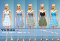 Frostborne Romantic Dress Recolor by Kubrick at Mod The Sims