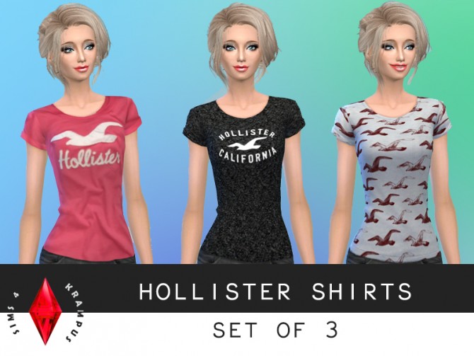 Sims 4 Hollister Shirts set of 3 at Sims 4 Krampus