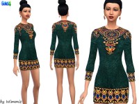 Embroidered Lace Mini Dress by Wimmie at TSR