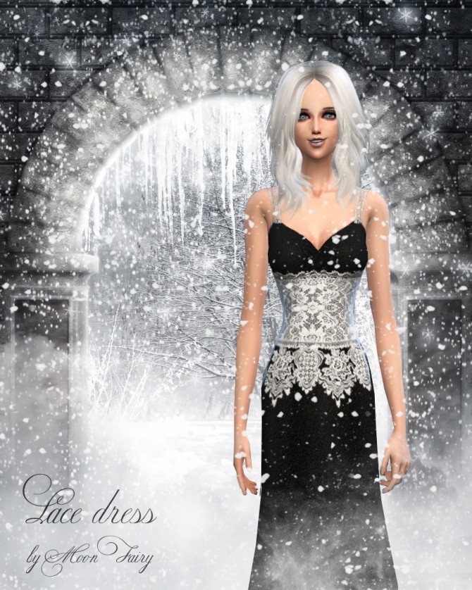 Sims 4 Lace dress by MoonFairy at Everything for your sims