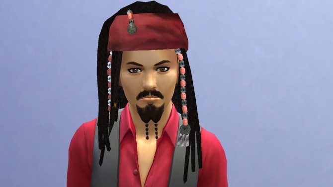 Sims 4 Jack Sparrow hair by necrodog at Mod The Sims