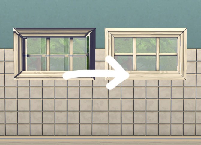 Sims 4 Bunker Bather Window Fix by plasticbox at Mod The Sims