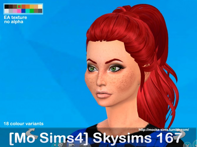 Sims 4 Mo Sims4 Skysims 167 hair converted at Mocka Simblr