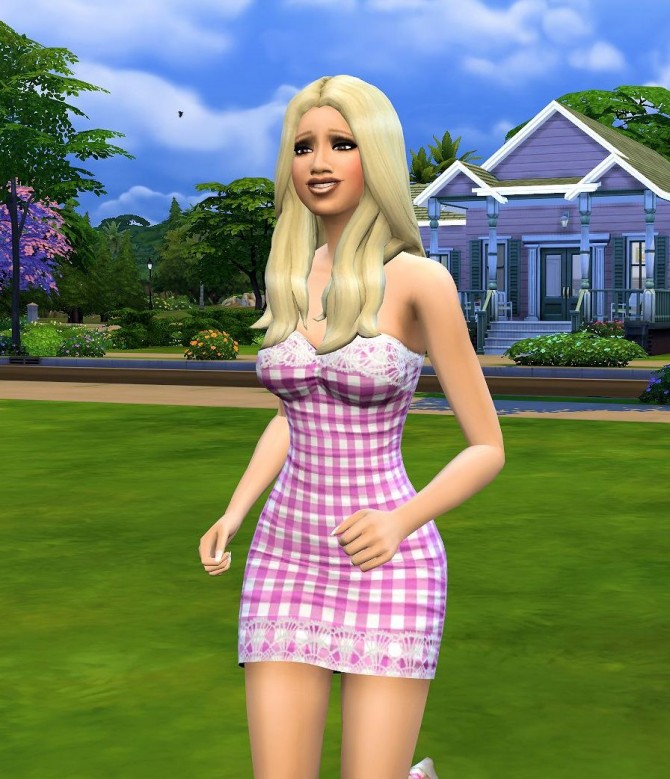 Sims 4 The vichy dress by malicieuse75 at Mod The Sims